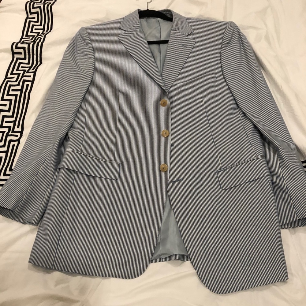 Ermenegilda Zegna Blue & White Blazer